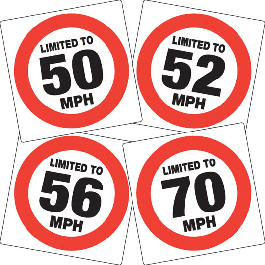 Speed Limit Stickers