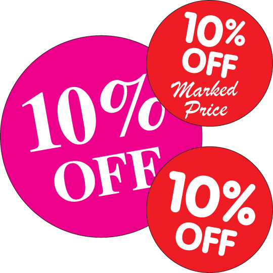 10% Off Stickers