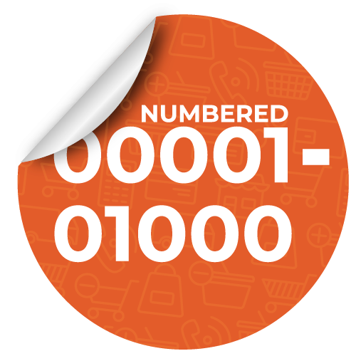 Aluminium Asset Labels Numbered 00001-01000 38x15mm