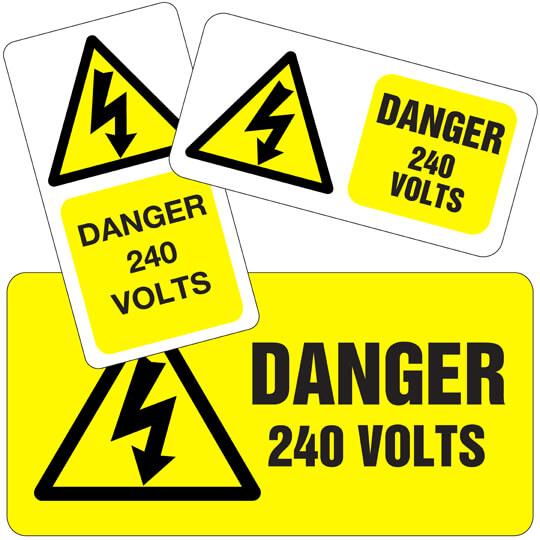 Danger 240v Labels