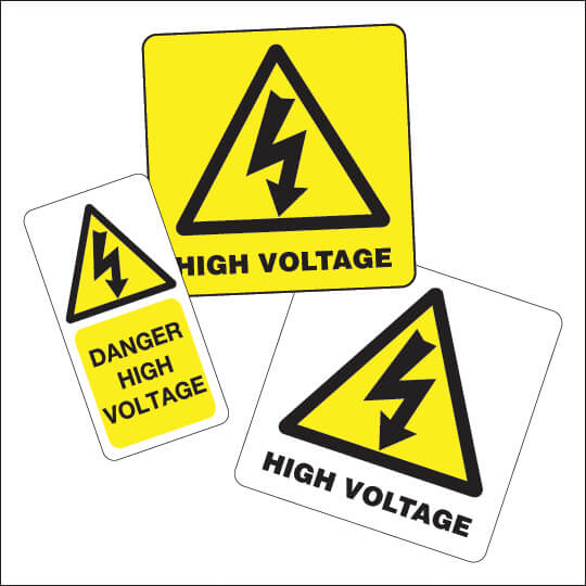 High Voltage Labels