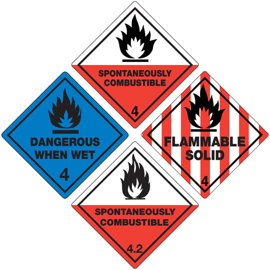 Class 4 Labels & Placards