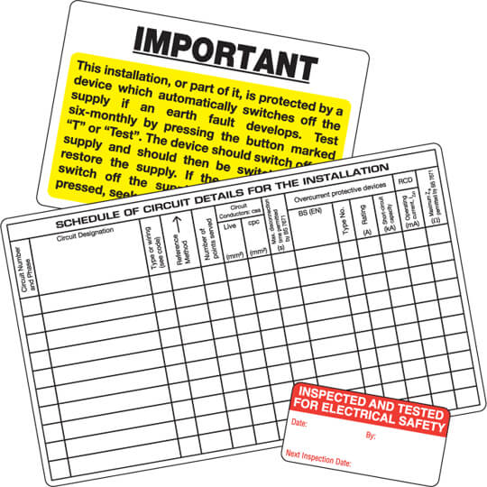 Electrical Inspection Labels