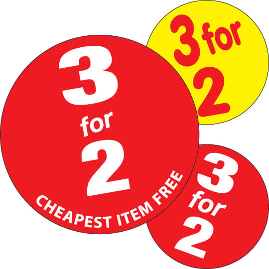 3 for 2 Stickers