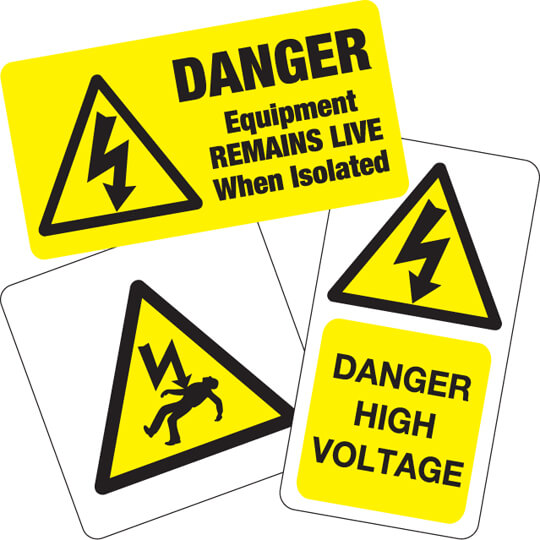 Electrical Warning Labels