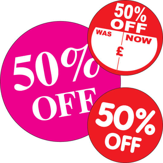50% Off Stickers