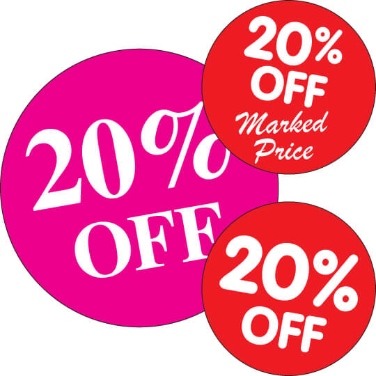 20% Off Stickers