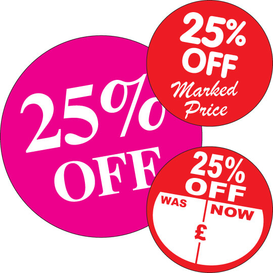 25% Off Stickers