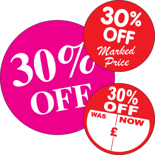 30% Off Stickers
