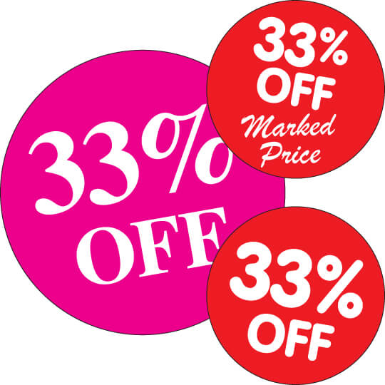 33% Off Stickers