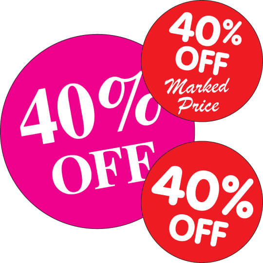 40% Off Stickers