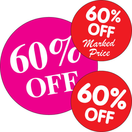 60% Off Stickers