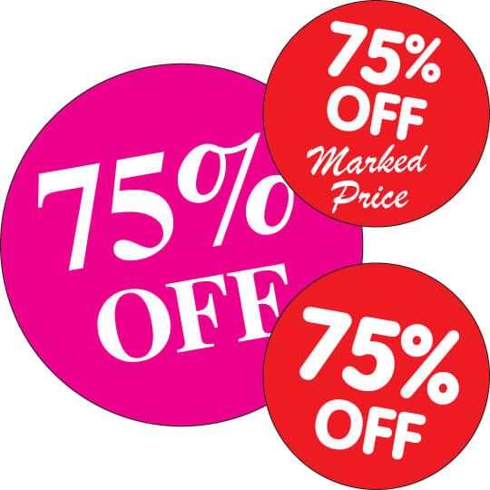 75% Off Stickers