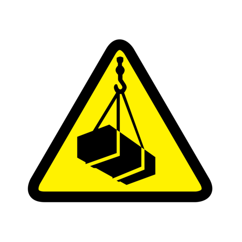 Overhead or Suspended Load Warning Labels 50x50mm | Labels Online