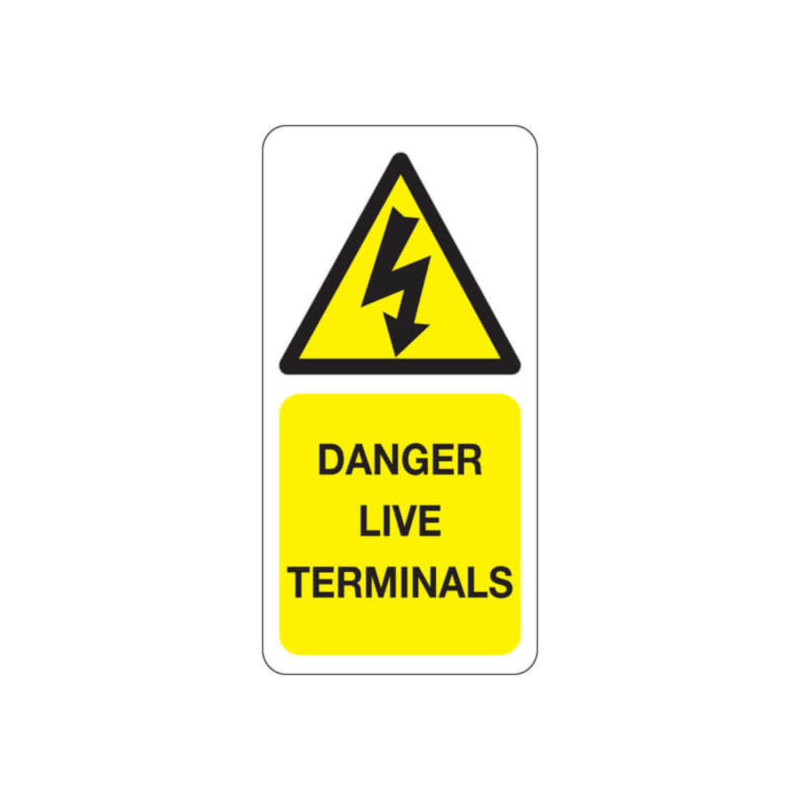 Danger Live Terminals Labels | Labels Online