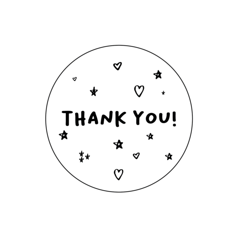 Thank You Stars Stickers 40mm | Labels Online