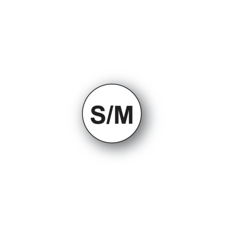 Small / Medium S/M Size Stickers 15mm | Labels Online