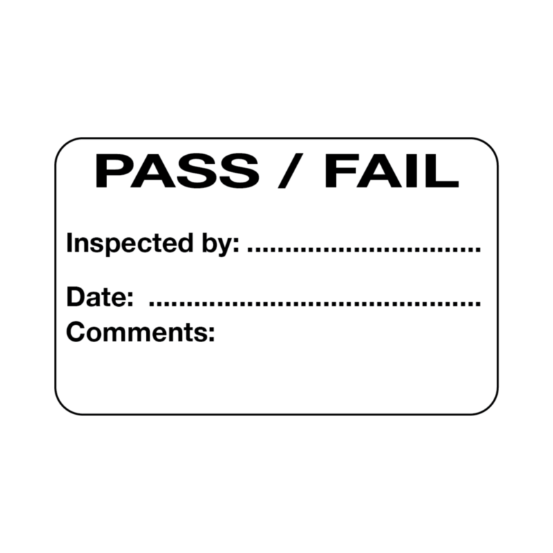 Pass / Fail Labels 40x25mm | Labels Online