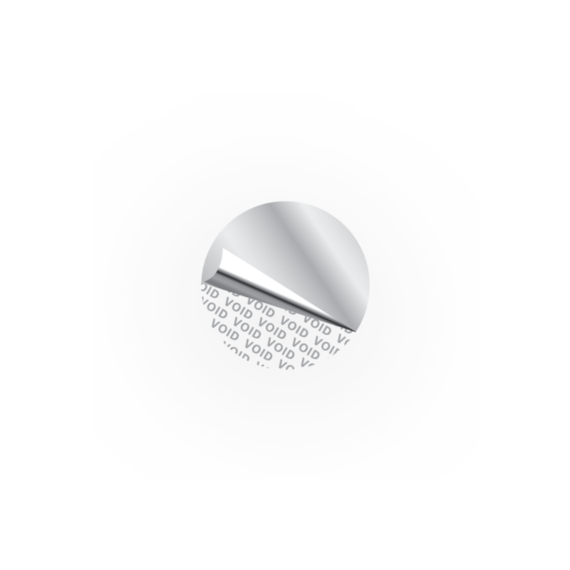 Silver Void Stickers 10mm | Labels Online