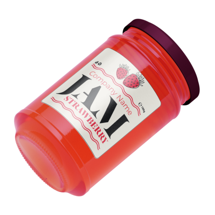 Strawberry Jam Canning Jar Label