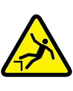 Drop or Fall Hazard Warning Labels 100x100mm