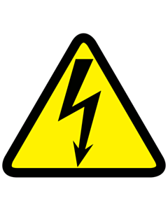 Electricity Hazard Warning Labels 100x100mm