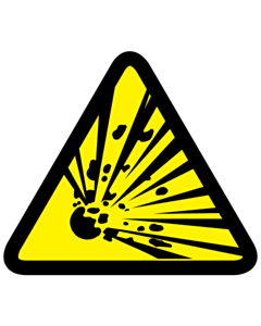 Explosive Materials Warning Labels 100x100mm