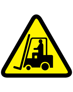 Forklift Truck and Other Industrial Vehicles Warning Labels 100x100mm