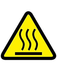 Hot Surface Warning Labels 100x100mm