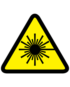 Laser Beam Warning Labels 100x100mm
