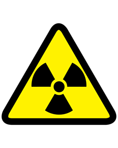 Radioactive Material or Ionizing Radiation Warning Labels 100x100mm