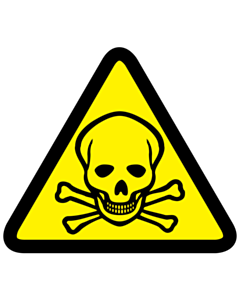 Toxic Material Warning Labels 100x100mm