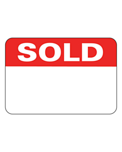 Sold Stickers 38x25mm