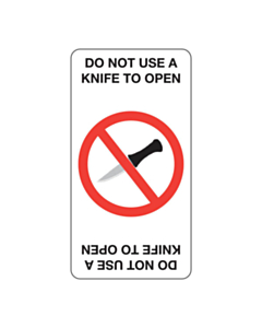 Do Not Use Knife To Open Labels 33x63mm
