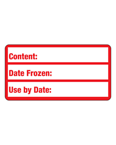 Frozen Food Content Labels 63x33mm