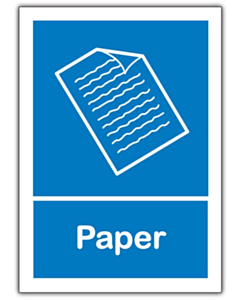 Paper Recycling Bin Sticker 148x210mm
