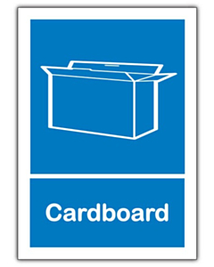 Cardboard Recycling Bin Sticker 148x210mm