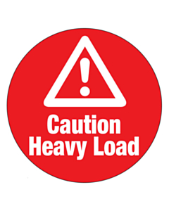 Caution Heavy Load Labels 50mm Permanent