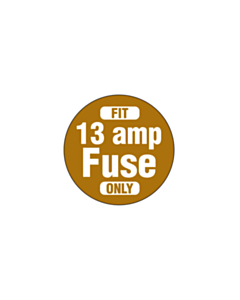 13 Amp Fuse Labels 20mm