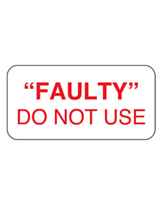 Faulty Do Not Use Labels 40x20mm