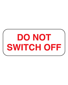 Do Not Switch Off Labels 35x15mm