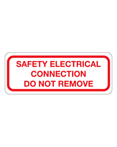 Safety Electrical Connection Do Not Remove Labels 65x25mm