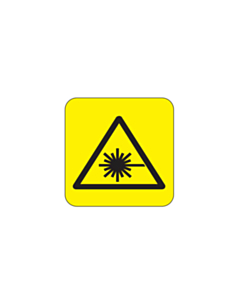 Laser Warning Labels 25x25mm