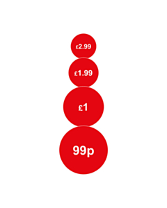Red 20mm Price Labels