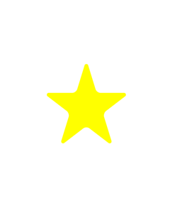 Yellow Star Shaped Stickers 20mm