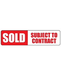 Sold Subject to Contract Stickers 100x25mm