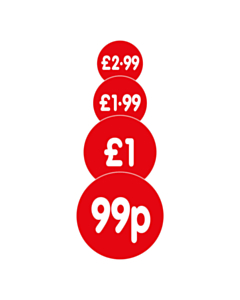 Red 30mm Price Labels