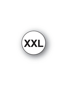 Xtra Xtra Large XXL Size Labels 15mm