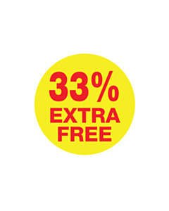 33% Extra Free Stickers