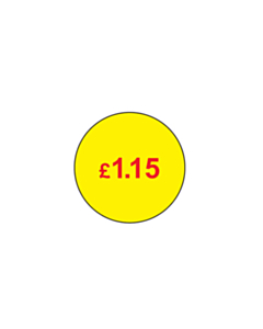 £1.15 Price Labels 20mm Permanent